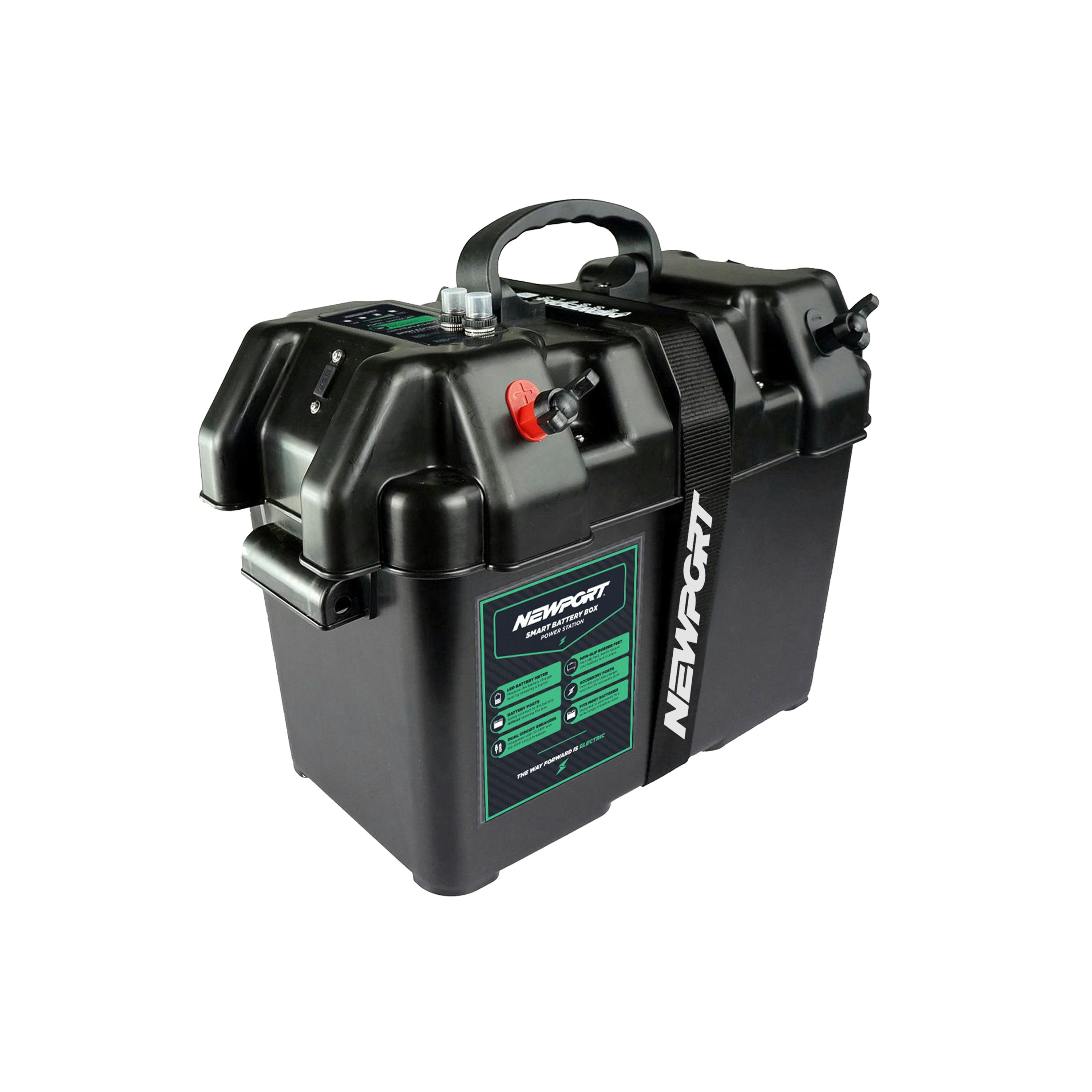 Newport Trolling Motor Smart Battery Box Power Center with USB and DC Ports