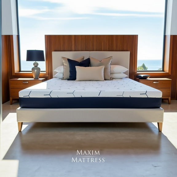 Newport v4 FIRM 10" Luxury Gel & Memory Foam Mattress- Arctic Breeze Cooling Fabric,PermaCold Gel, SmartFoamHD, CertiPUR-US Certified, Made in USA, FIRM