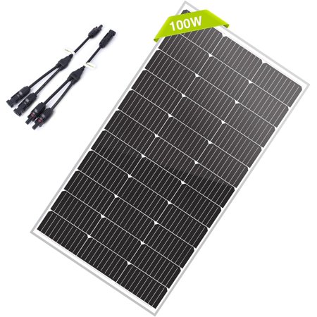 Newpowa 200 Watt 12 Volt Mono Solar Panel, 2 Pieces 9BB 100W 12V Solar Panels High Efficiency Monocrystalline PV Module RV Marine Boat Off Grid (2 * 100W New)