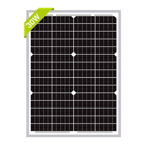 Newpowa 30W 24V Solar Panel High-Efficiency Monocrystalline 24V PV ...