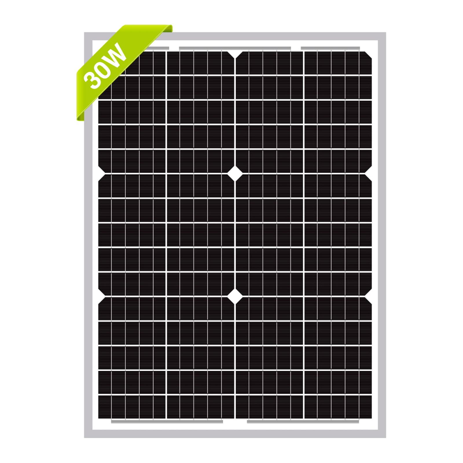 Newpowa 30W 24V Solar Panel High-Efficiency Monocrystalline 24V PV Module Designed for 24V Off Grid System, Charge Your Battery of RV, Boat, Camper, Trailer, Gate Opener