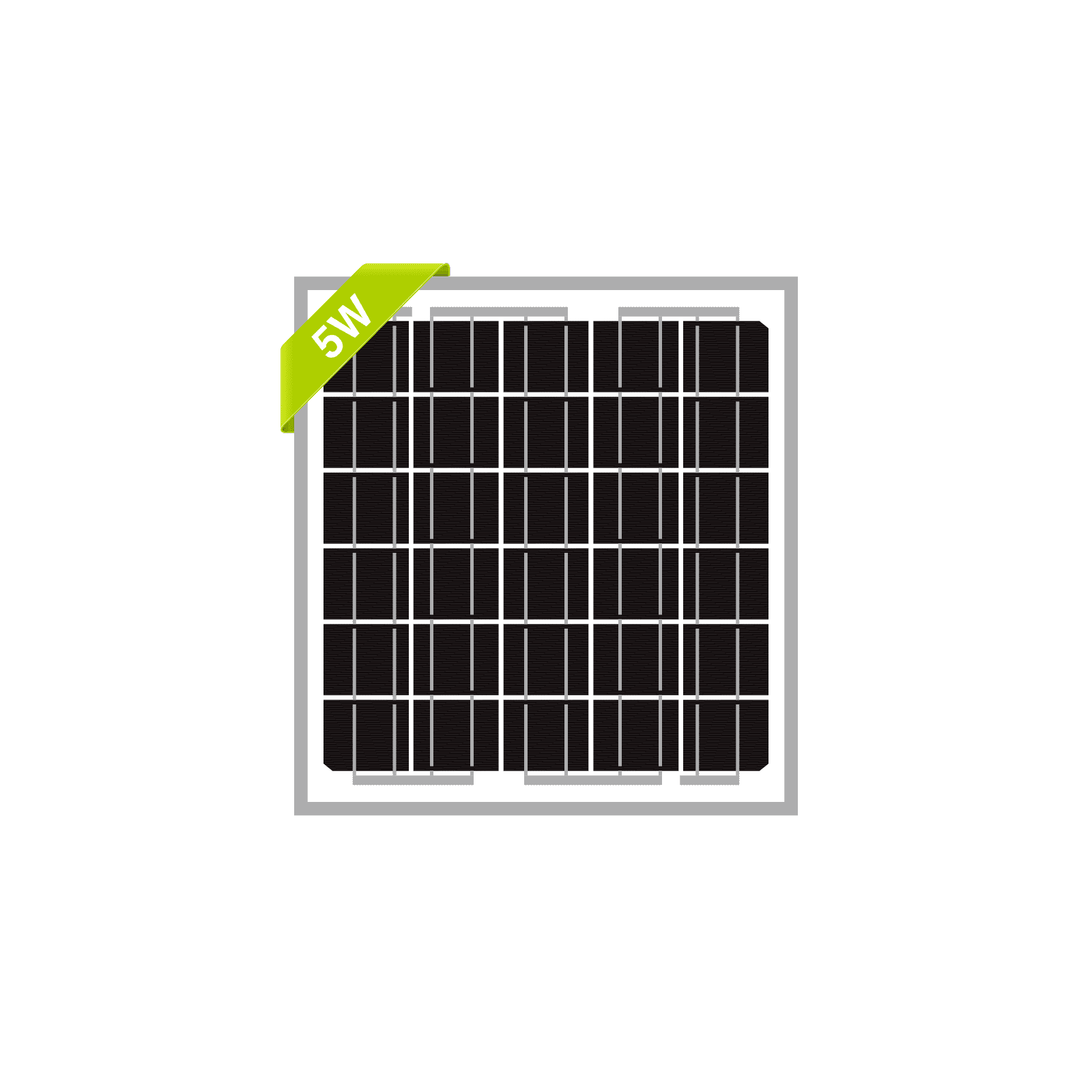 Newpowa 5W(Watts) 12V(Volts) 10BB Monocrystalline Solar Panel Battery Maintainer High-Efficiency PV Module Power for Battery Charging of Boat RV Gate Opener Fences
