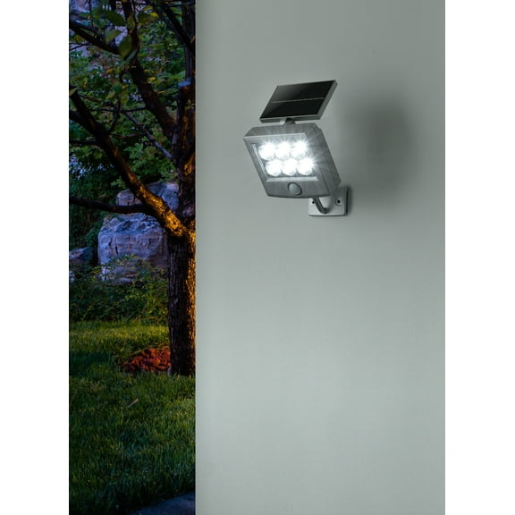 Newpowa Solar Lights, 6 Large LED Wall Solar Light Outdoor Security Lighting Nightlight with Motion Sensor Detector for Garden Back Door Step Stair Fence Deck Yard Driveway