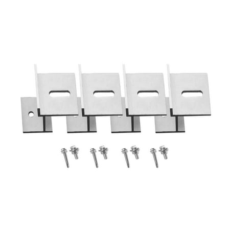 Newpowa Solar Panel Mounting Z Bracket with Nuts and Bolts Mini Version Supporting A Sets of 4 Units Sliver Aluminum for RV, Boat, Wall, Off Grid Roof Installation