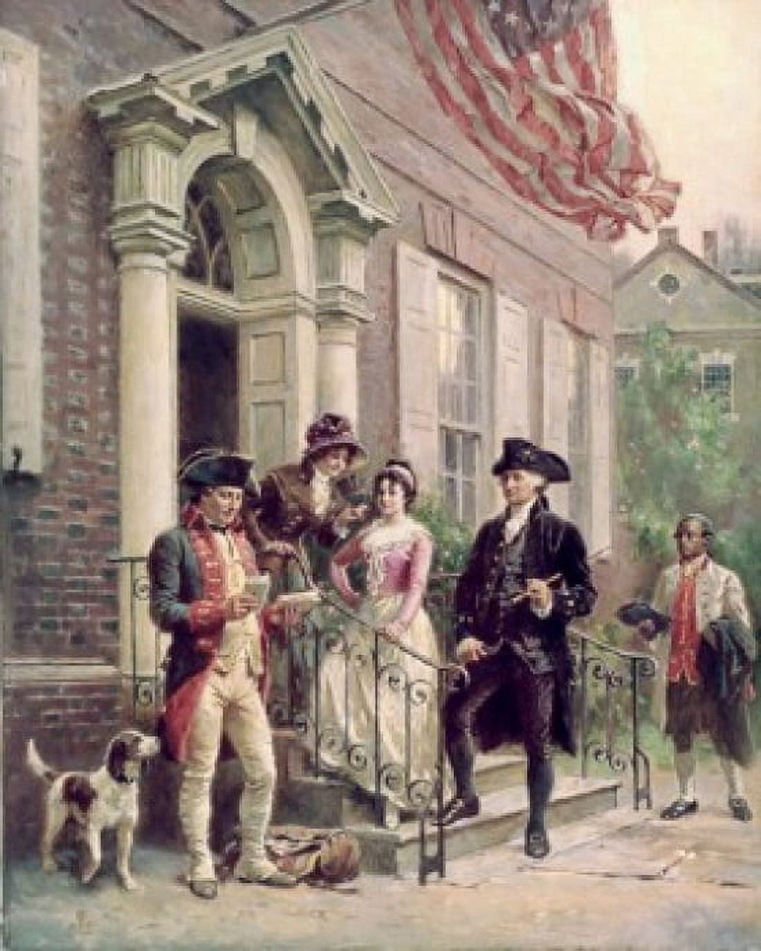 News From Mount Vernon Jean Leon Gerome Ferris (1863-1930 American) Canvas Art - Jean Leon Gerome Ferris (18 x 24)