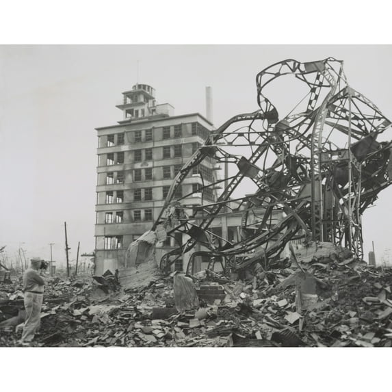 News Photographer Documenting Ruins In Hiroshima In 1947. It Is Possibly Stanley Troutman History