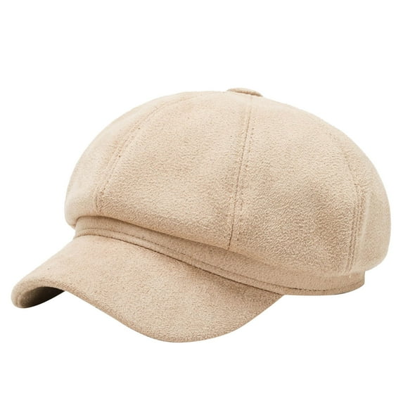 Newsboy Cabbie Baker Boy Hat Beret Cap for Women Khaki One Size