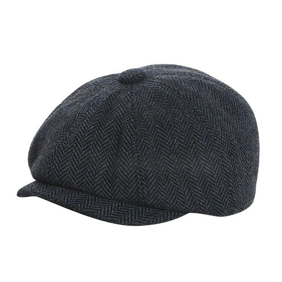 ZQUUVOU Newsboy Cap For Men Newsies Cabbie Hat Flat Winter Hat Navy