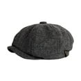 thumbnail image 1 of Newsboy Cap for Men, Audhol Visland Men Newsboy Hat Fashion Classic Soft Cozy Blend Fabric Cabbie Hat Beret Cap for Daily Wear Flat Hats for Men B M, 1 of 1