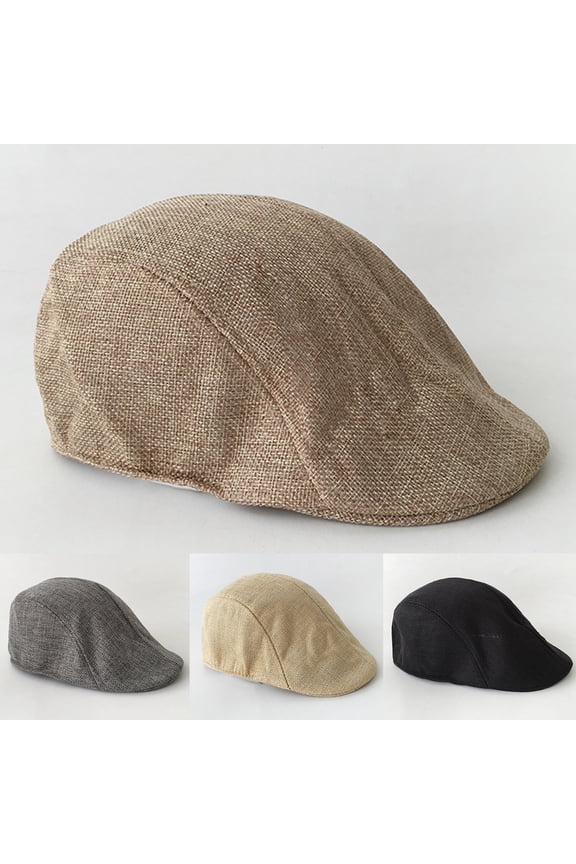 Newsboy Caps Advanced Flat British Western Style Good-looking Design Men Hat for Daily Wear