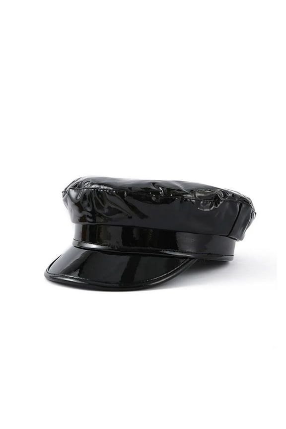 Newsboy Caps For Women Girls PU Leather Cabbie Painter Hat Gatsby Ivy Beret Shiny Glitter Headwear Hip Hop Kpop ,Fashion Design