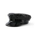 thumbnail image 1 of Newsboy Caps For Women Girls PU Leather Cabbie Painter Hat Gatsby Ivy Beret Shiny Glitter Headwear Hip Hop Kpop ,Unique Design, 1 of 3
