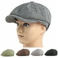 thumbnail image 1 of Newsboy Flat Cap Fiber Newsboy Gatsby Ivy Cap Cabbie Driving Hat Octagonal Golf Beret Hat Scally Hats, 1 of 7