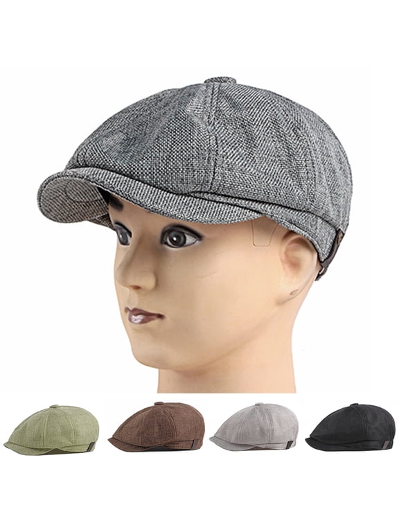 Newsboy Flat Cap Fiber Newsboy Gatsby Ivy Cap Cabbie Driving Hat Octagonal Golf Beret Hat Scally Hats