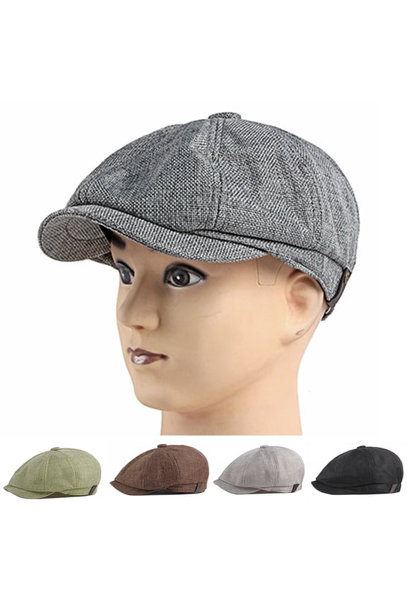 Newsboy Flat Cap Fiber Newsboy Gatsby Ivy Cap Cabbie Driving Hat Octagonal Golf Beret Hat Scally Hats