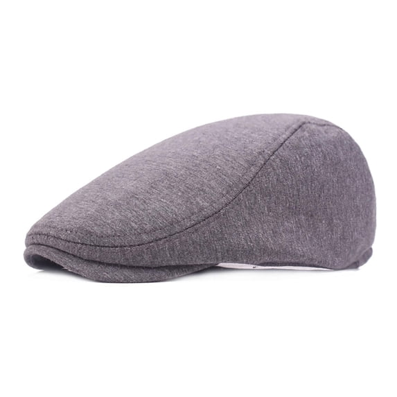 Newsboy Hat Men's Woolen Cabbie Driving Cap Elastic Back 12 Colors Dark Gray by Hontri