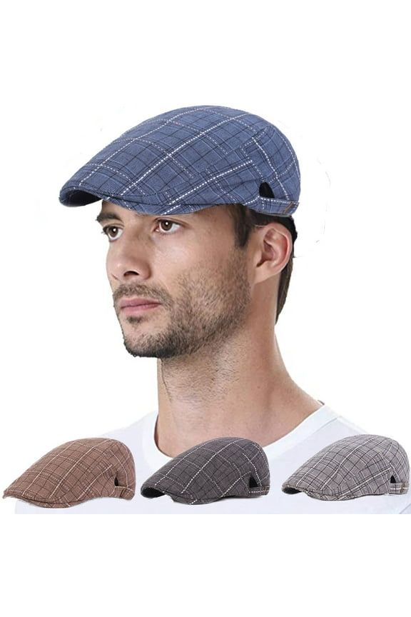 Newsboy Hat for Men - British Western Style Portable Good-looking Design Men Hat Flat Cap Ivy Gatsby Cabbie Driving Hat for Daily Wear