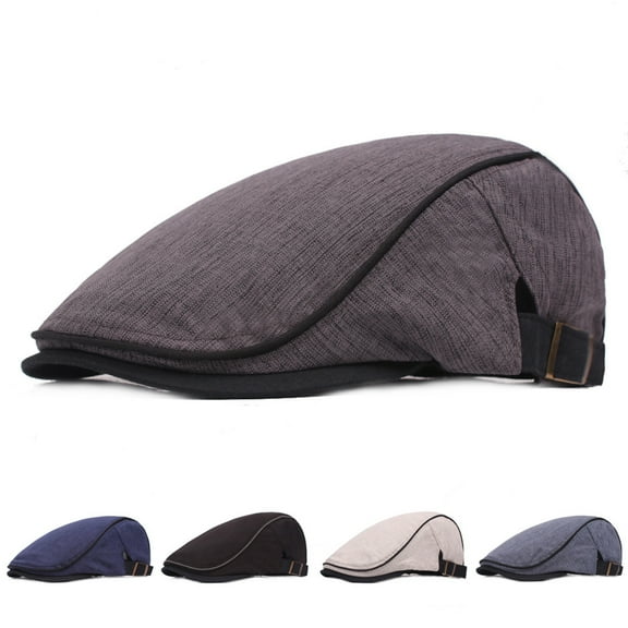 Newsboy Hats Cotton Flat Cap Newsies Hats for Men Adjustable Newsboy Driving Hat Newsboy Flat Cap