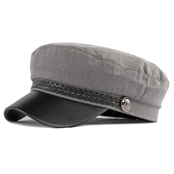 Newsboy Hats for Women And Men Fiddler Caps Sailor Fisherman Cap Cabbie Hat Costume Hats Beret Cap Cabbie Baker Boy Peaked Beret Fancy Dress Cap QURATI Grey A
