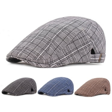 Newsboy Hats for Men Cotton Flat Cap Adjustable Breathable Cap for Men Gatsby Cabbie Driving Hunting Hat Newsboy Hat