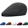 thumbnail image 1 of Newsboy Hats for Men Cotton Flat Cap Soft Fitted Driving Cabbie Hat Mens Winter Gatsby Vintage Costumes Hats 1pcs, 1 of 6