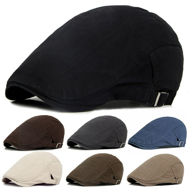 Newsboy Hats for Men Flat Cap Cotton Adjustable Breathable Irish Cabbie Ivy Driving Gatsby Hunting Hat