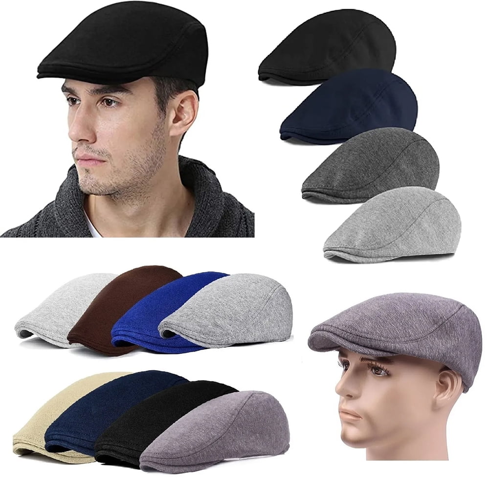 Newsboy Hats for Men Flat Cap Cotton Adjustable Breathable Irish Cabbie Ivy Driving Hunting Hat Walmart