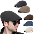 thumbnail image 1 of Newsboy Hats for Men Flat Cap Cotton Adjustable Breathable Irish Cabbie Ivy Driving Hunting Hat, 1 of 7