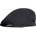 thumbnail image 1 of Newsboy Hats for Men Flat Cap Cotton Adjustable Breathable Irish Cabbie Ivy Driving Hunting Hat, 1 of 7