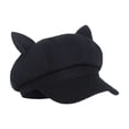 thumbnail image 1 of Newsboy Hats for Women, Vintage Cap Beret Style Soft & Warm Winter & Fall Fashion Accessories,Color:Black, 1 of 4