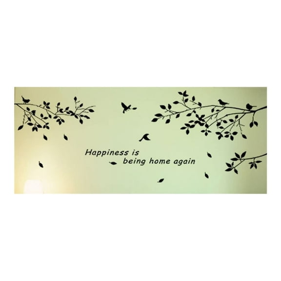 Newsee Decals Black Bird Tree Branches Branches Wall Stickers Decal Removable Vinyl Decor Home
