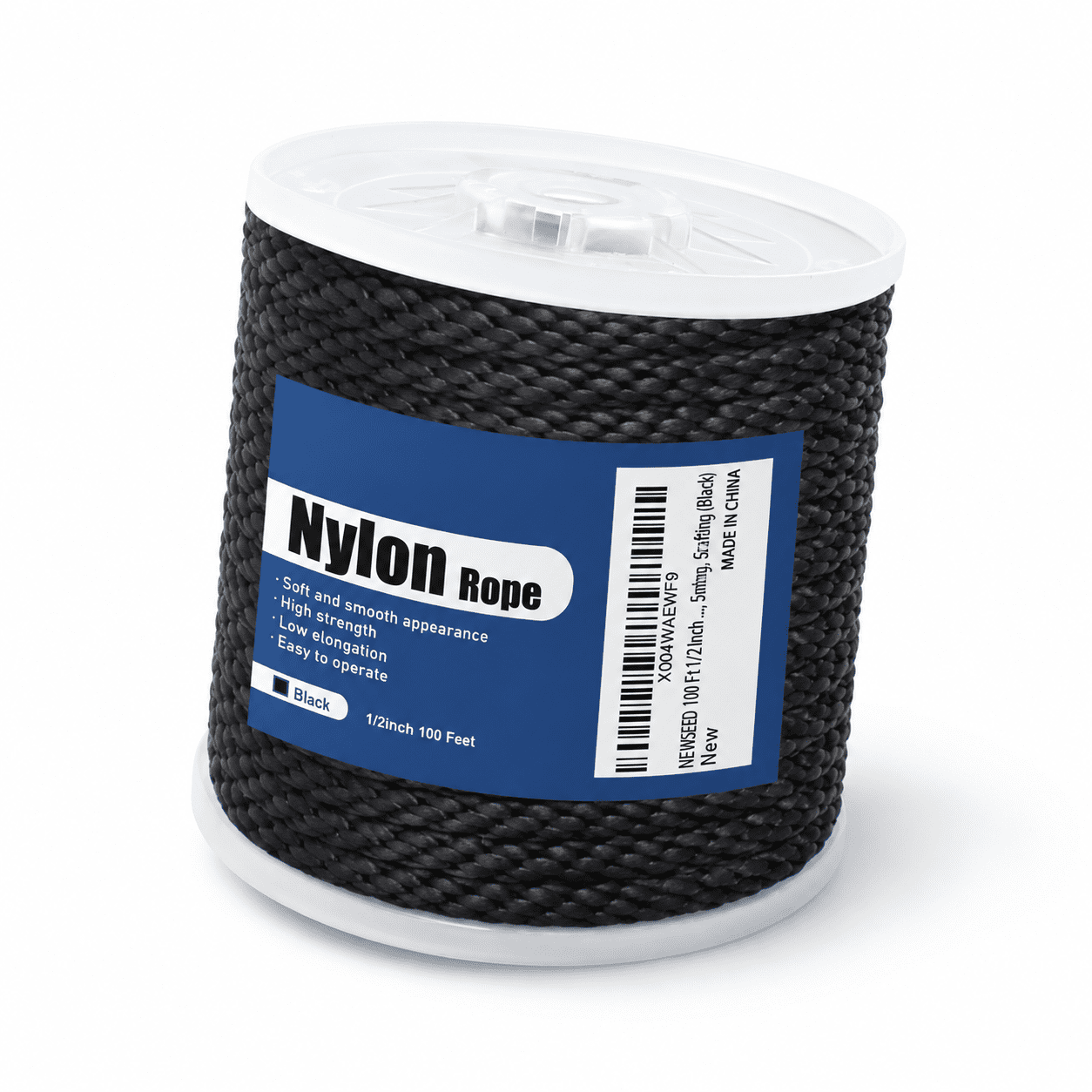 Nhylon Rope Newseed 100 Ft 1/2 Inch Nylon Rope Heavy Duty Utility (black) - Walmart.com