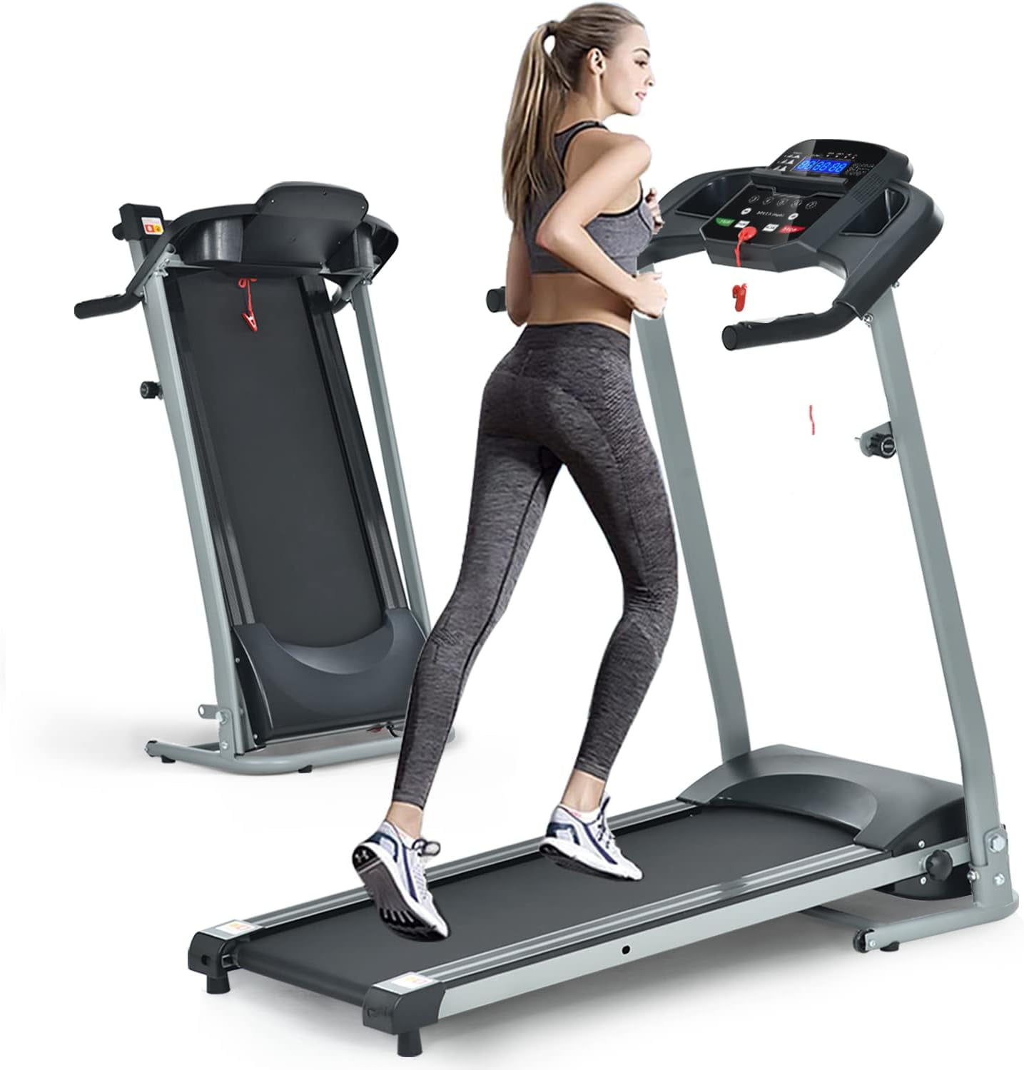 Newsest 2.5HP Home Treadmills with Incline, Folding Treadmill for Lose