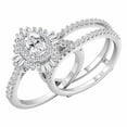 thumbnail image 1 of Newshe Engagement Rings for Women Wedding Ring Sets 3.5 Ct 925 Sterling Silver Halo 5A Cz Size 5, 1 of 7