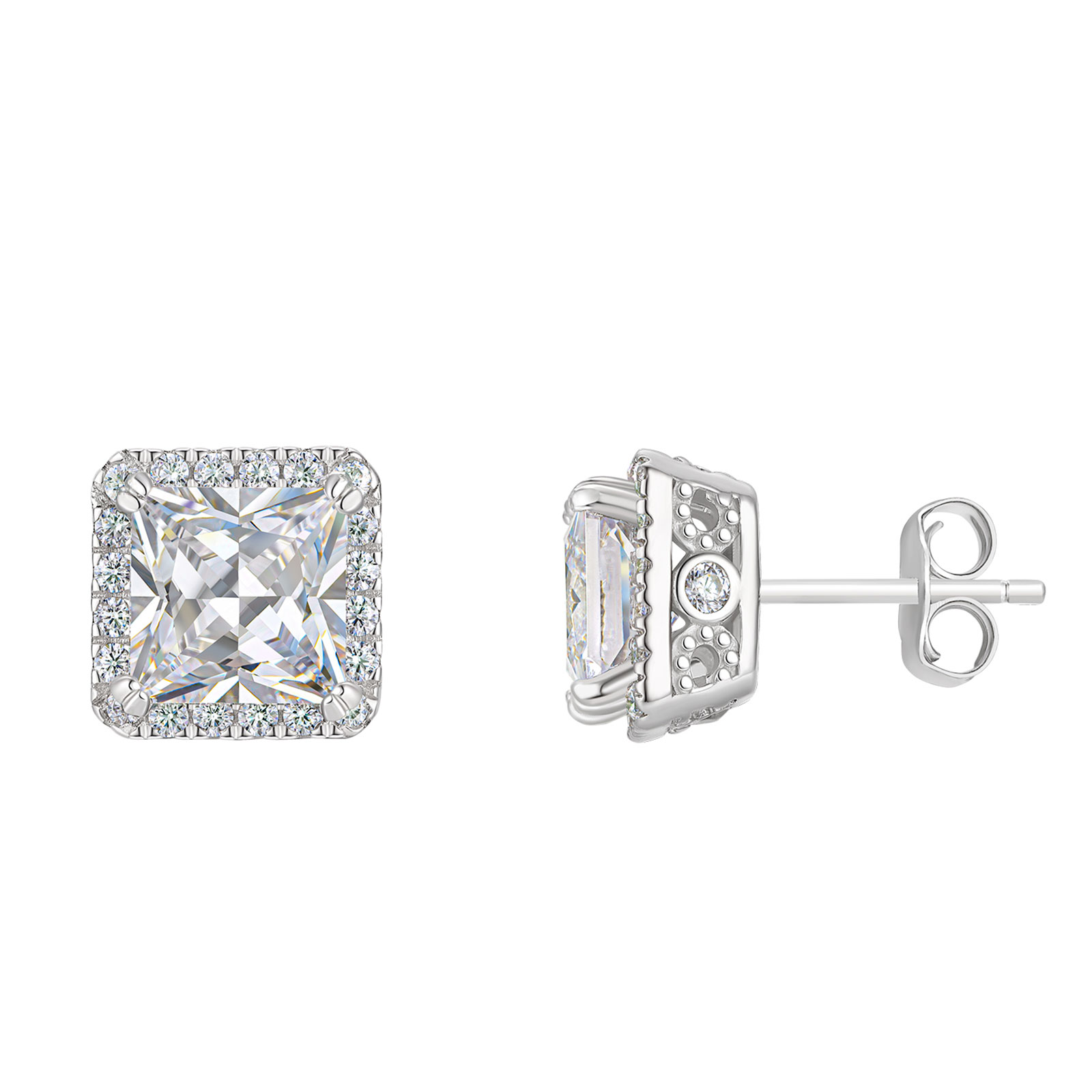 Time and Tru Women's Jewelry Essentials Simulated Diamond Stud Earrings