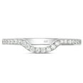 thumbnail image 1 of Newshe Jewellery Moissanite Wedding Band 925 Sterling Silver Eternity Rings for Women Stackable Curved Engagement Bridal Gift Size 6, 1 of 7