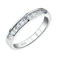 thumbnail image 1 of Newshe Wedding Bands Eternity Rings for Women Cubic Zirconia Princess 925 Sterling Silver Size 7, 1 of 7