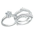 thumbnail image 1 of Newshe Wedding Rings for Women Engagement Ring Enhancer Band Bridal Set Sterling Silver 1.8Ct Cz Size 7, 1 of 11