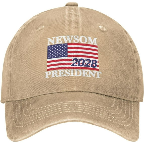 Newsom 2028 Hat Newsome for President 2028 Hat Adjustable Trucker Cap for Men Women