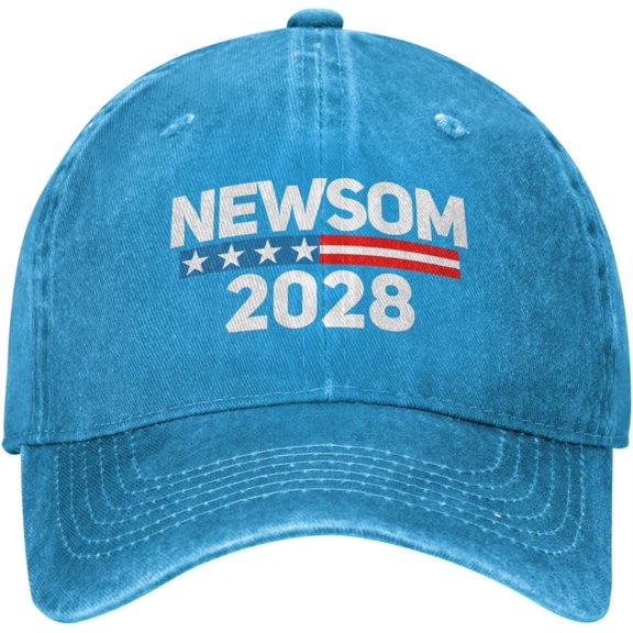 Newsom 2028 Hat Newsome for President 2028 Hat Adjustable Trucker Cap for Men Women