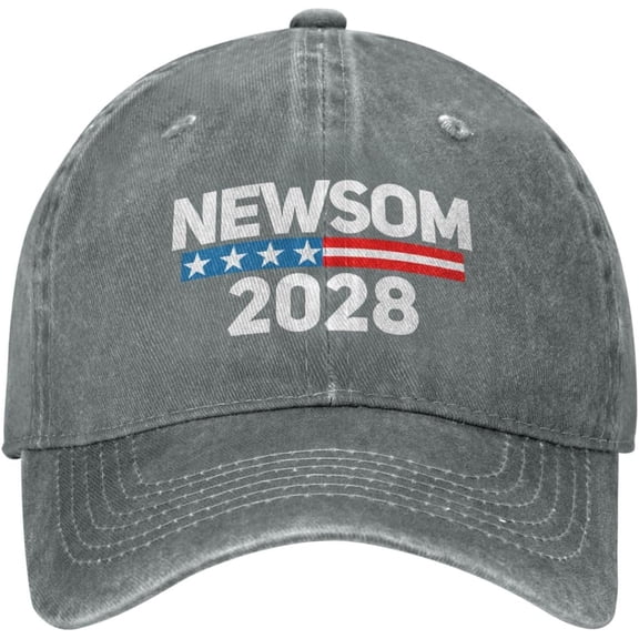 Newsom 2028 Hat Newsome for President 2028 Hat Adjustable Trucker Cap for Men Women