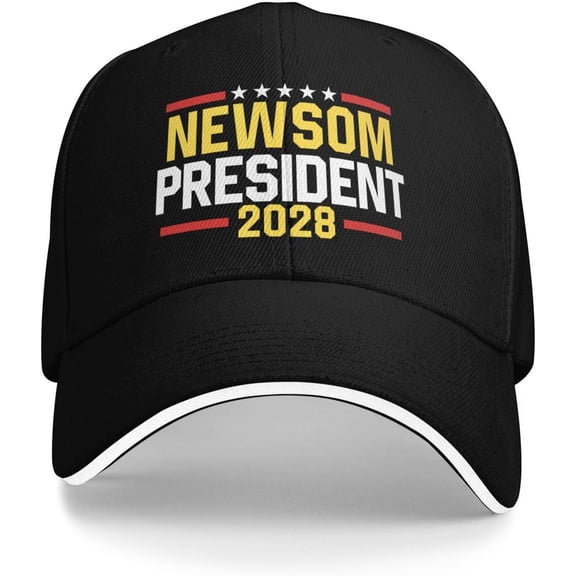 Newsom 2028 Hat Newsome for President 2028 Hat Adjustable Trucker Cap for Men Women