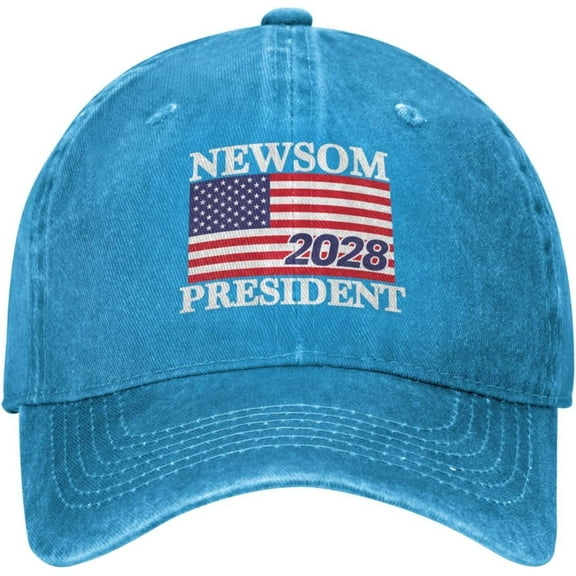 Newsom 2028 Hat Newsome for President 2028 Hat Adjustable Trucker Cap for Men Women