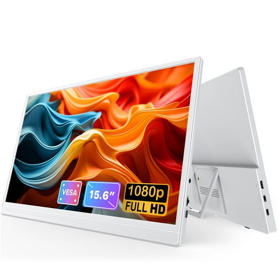 EVICIV Portable Monitor 15.6" 1920*1080, Laptop Screen Extender, White