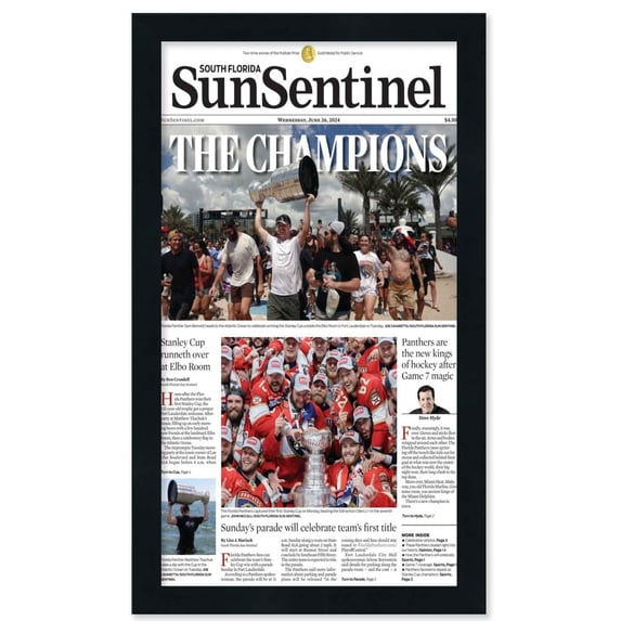 Newspaper Frame - Made to Display Newspapers Measuring 11x22 inches