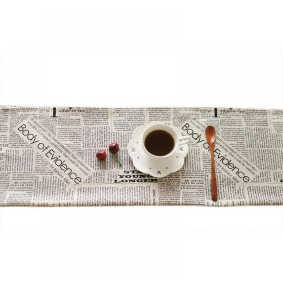 Newspaper Table Runner for Rustic Vintage Wedding, Bridal Shower, Party Table Decor, Housewarming Gift, Dining Room Table