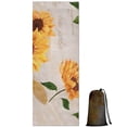 thumbnail image 1 of Newspaper Text Sunflower Pattern Hot Yoga Mat Towel Non Slip for Hot Yoga - Quick-Drying Yoga Mat Cover with 4 Corner Pockets with Travel Bag - Hot Yoga Towel Non Slip 74"x26", 1 of 6