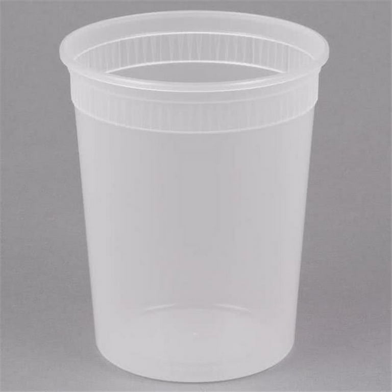 Newspring DELItainer Microwavable Container, 32 oz, 4.55 x 4.55 x 5.55, Natural, Plastic, 480/Carton Newspring DELItainer Microwavable Container, 32 oz, 4.55 x 4.55 x 5.55, Natural, Plastic, 480/Carton