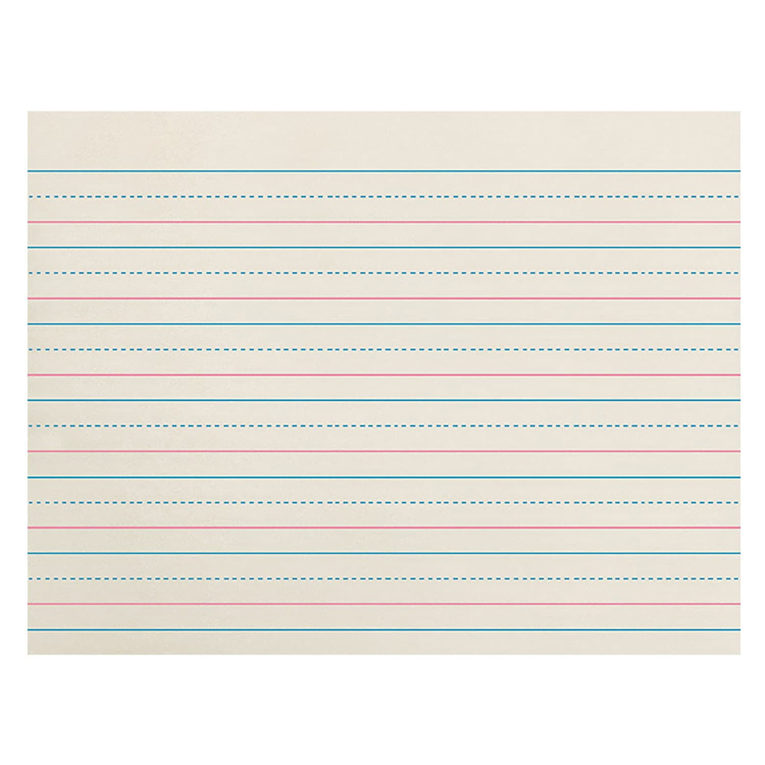 Sulphite Handwriting Paper, Dotted Midline, Grade 2, 1/2 x 1/4 x 1/4  Ruled Long, 10-1/2 x 8, 500 Sheets - PACZP2412, Dixon Ticonderoga Co -  Pacon