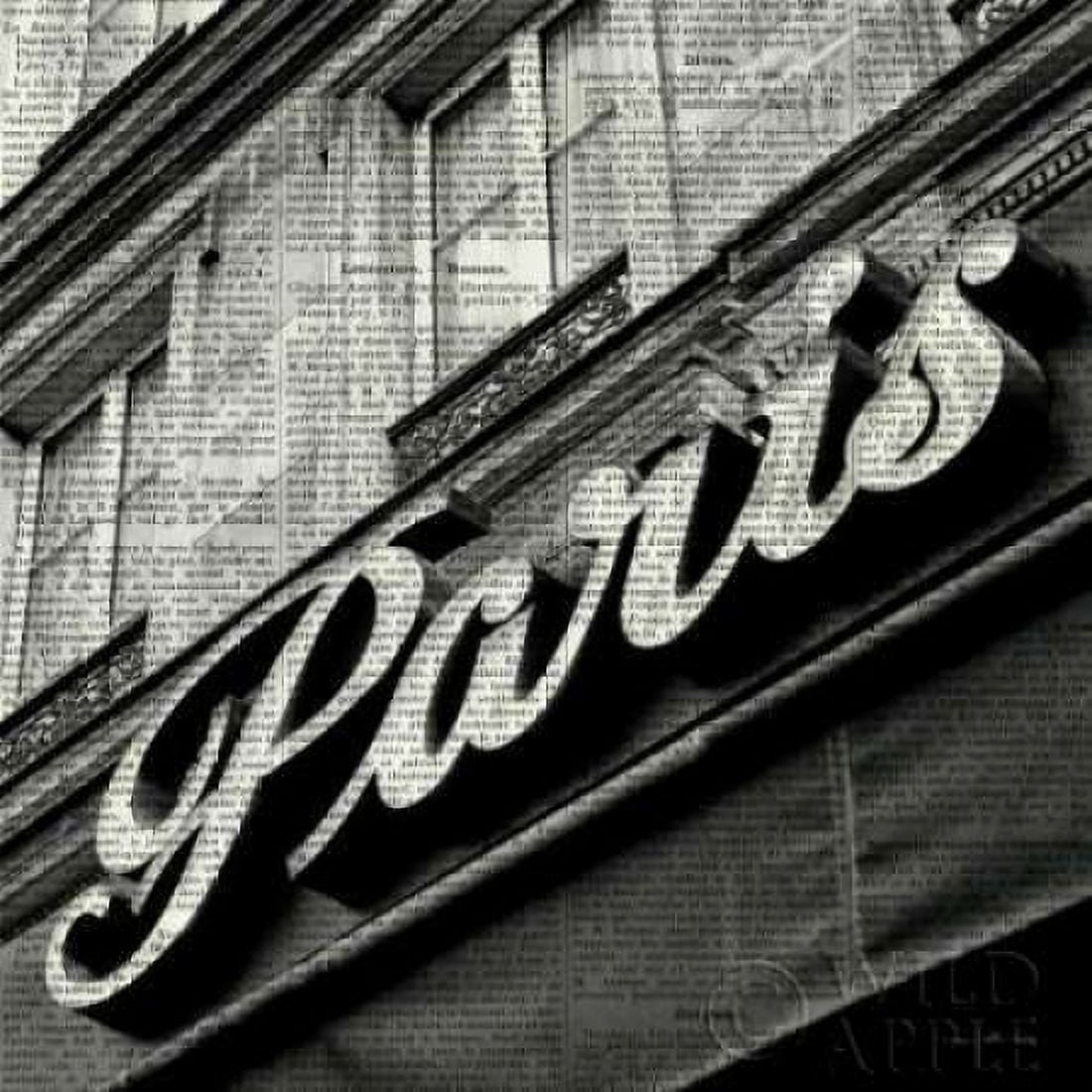Newsprint Paris Canvas Art - Marc Olivier (24 x 24)